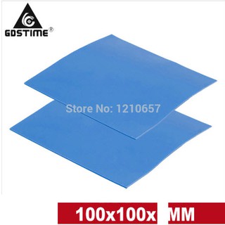 100 x 100 x( 0.5/1/1.5mm) gdstime Blue Silicone Thermal Pad For Heatsink Cooling Conductive GPU CPU