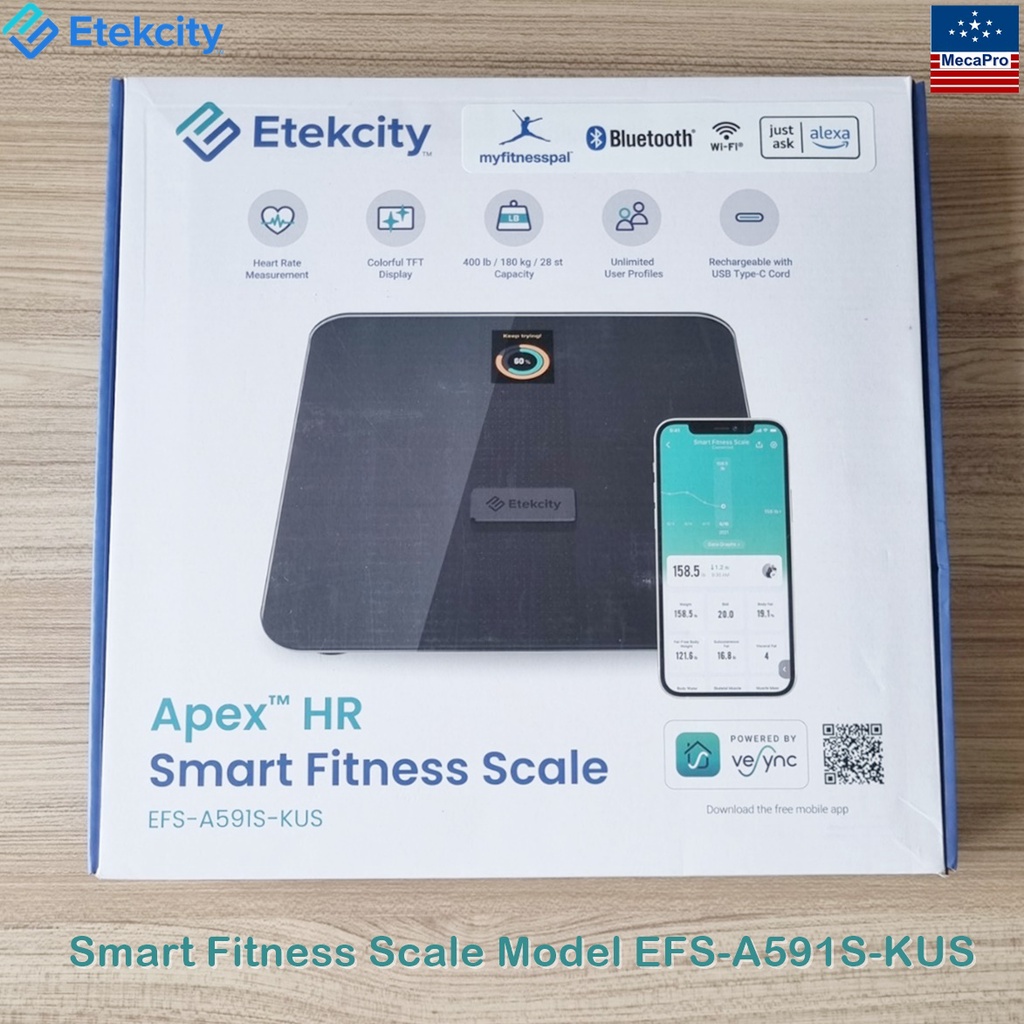 Etekcity® Model. EFSA591SKUS Apex™ HR Smart Fitness Scale for Body