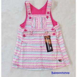 เอี๊ยมกระโปรง ลายสีชมพู สีเขียว size : 1 - 7y