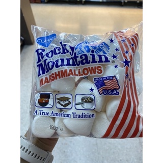 มาร์ชแมลโล รสครีม ตรา ร็อคกี้ เมาท์เทน 150 g. Rocky Mountain Marshmallow ( Rocky Mountain Brand ) ร็อคกี้ เมาท์เทน มาร์ชแมลโล