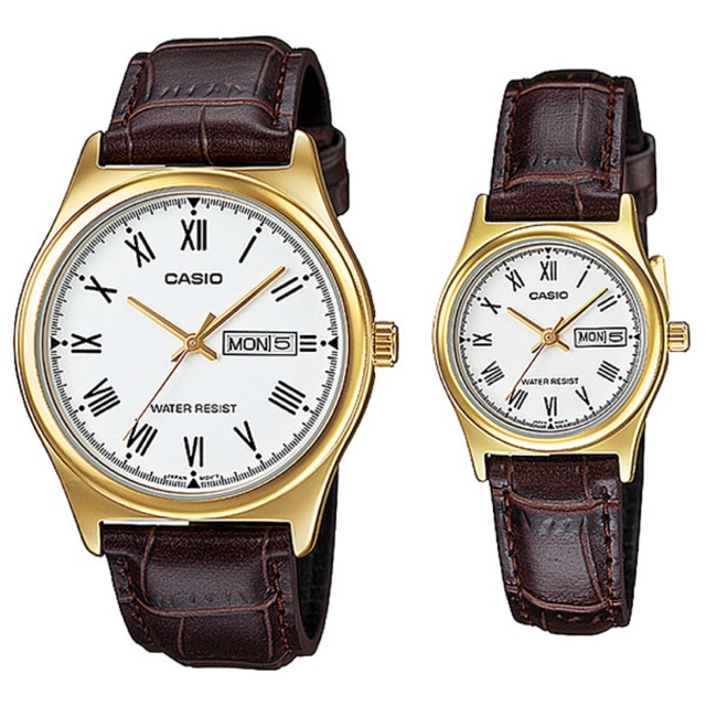 CASIO คู่รักสายหนัง MTP-V006GL-7B&LTP-V006GL-7B
