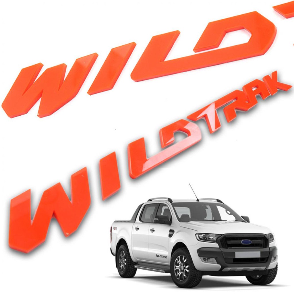 อักษร logo emblem ไวแทรก wildtrak ford ranger ปี 2018+ สีส้ม