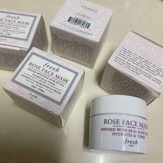 Fresh Rose Face Mask infused with real rose petals hydrates &amp; tones 15ml