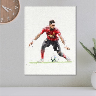 โปสเตอร์ ผ้าแคนวาส Fred Manchester United เฟร็ด นักฟุตบอล แมนยู แมนเชสเตอร์ยูไนเต็ด