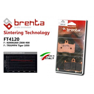 ผ้าเบรคหน้า Brenta FT4120 Z800/900, TIGER1050 FT4120