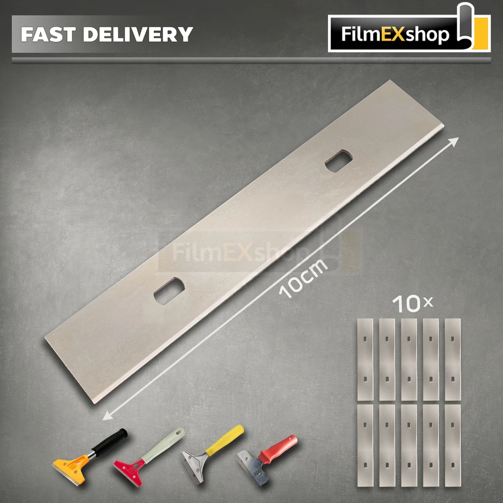 ใบมีดคัตเตอร์ มีดขูดกระจก 4 inch Scraper Blades 10PCS BL-03