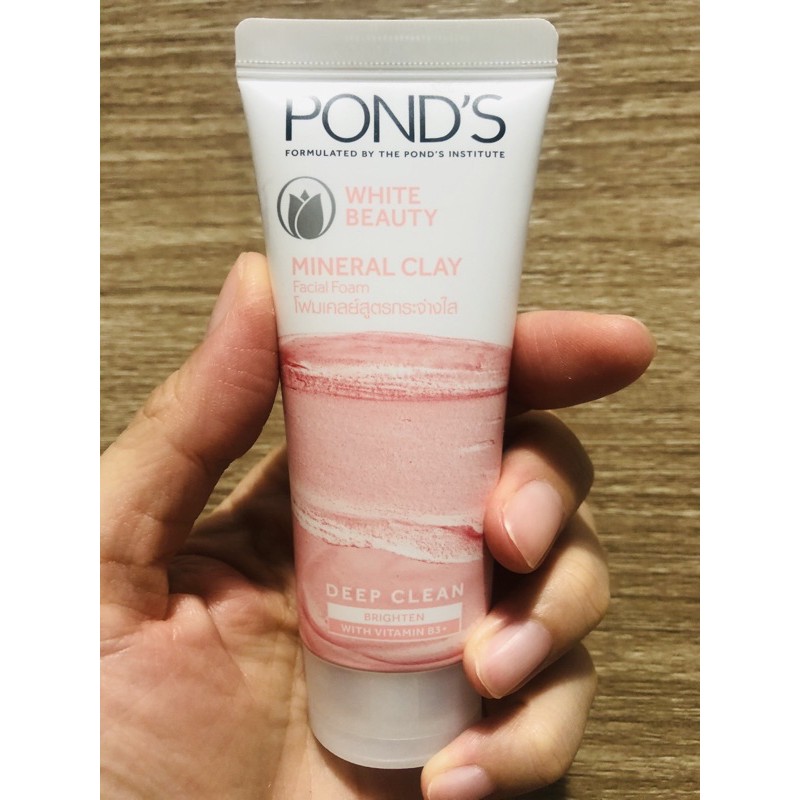 🔥🔥Clearance Sale ลดล้างสต็อค🔥🔥 โฟมล้างหน้า พอนด์ส ไวท์บิวตี้ 40 กรัม POND’S white Beauty Mineral Clay Facial Foam