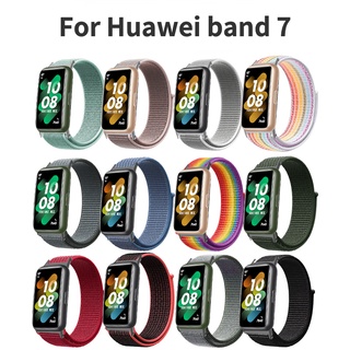 สายนาฬิกาข้อมือไนล่อน ระบายอากาศ แบบเปลี่ยน สําหรับ Huawei Band 7 Smartwatch