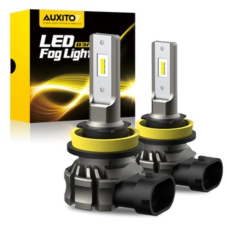 Auxito หลอดไฟตัดหมอก H11 H8 H10 2000LM 24W LED DRL 6500K สีขาว 2 ชิ้นสําหรับรถยนต์