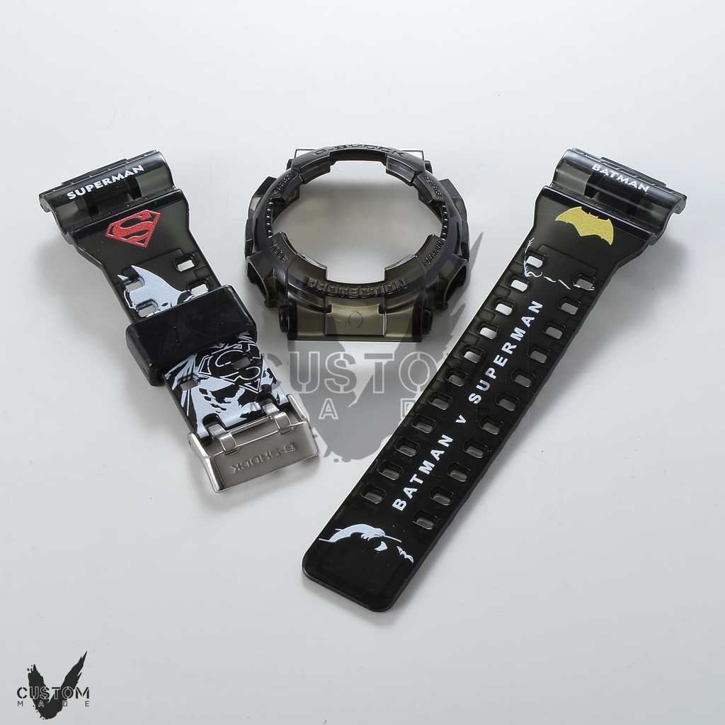 (Vcustom) GA / GD / GAX / GLX -100 ,110 , 120 CUSTOM PRINTING " BATMAN SUPERMAN " BAND AND BEZEL WAT