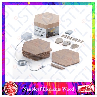 Nanoleaf Elements Wood Look Hexagons - Smart Light Smarter Kit (7 Light Hexagons) แผงไฟอัจฉริยะ