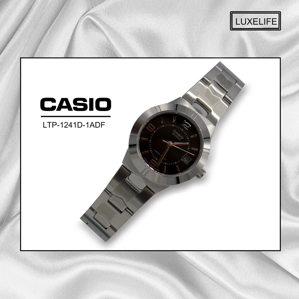 นาฬิกาข้อมือ Casio รุ่น  LTP-1241D-1ADF  -นาฬิกาข้อมือผู้หญิง สายสแตนเลส