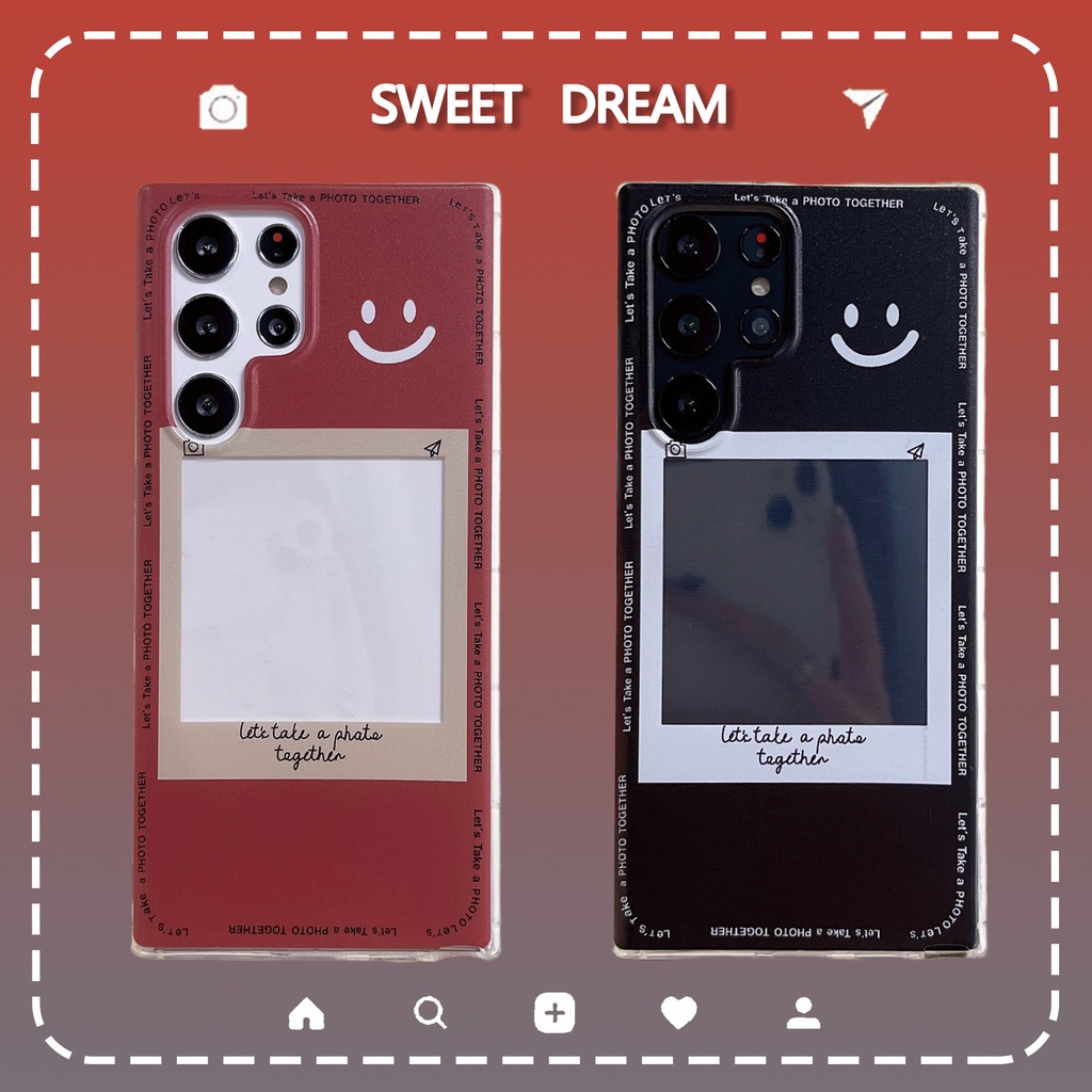 หน้ายิ้ม กรอบรูปถ่าย เคส Samsung Galaxy S24 Ultra S24FE S23FE S23 Ultra S22 Ultra S21FE S20 S21 S22 S23 S24 Plus + S20FE S21Ultra S20Ultra Note20 Ultra Note10 Plus Note10Lite Case ใหม่ เรียบง่าย โปร่งใส ป้องกันการหล่น ซิลิกาเจล นุ่ม ซัมซุง เคส