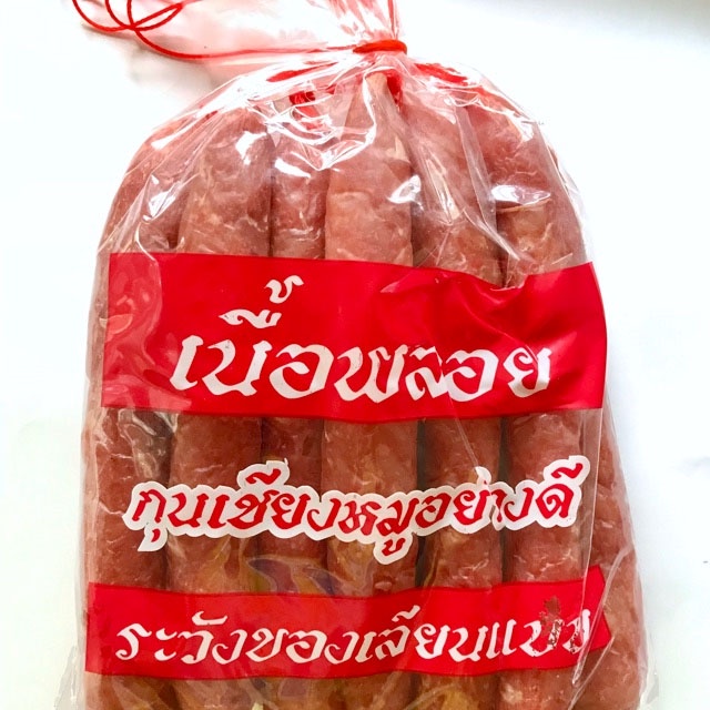 กุนเชียงหมูล้วน เนื้อพลอย ขนาด 1 กิโลกรัม !!! อร่อยมากกกก กุนเชียง ขนาด 1000 กรัม เนื้อพลอย กุนเชียงหมูอย่างดี