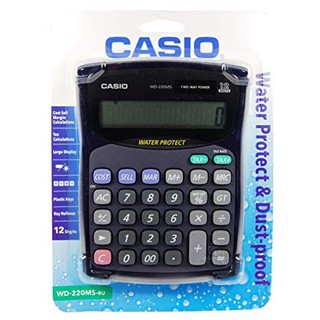 เครื่องคิดเลขกันน้ำ Casio WD-220MS -BU ของแท้ ประกันศูนย์ 2 ปี