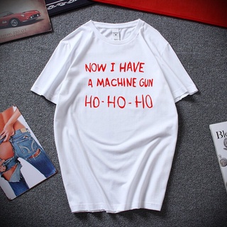 เสื้อยืด ผ้าฝ้าย พิมพ์ลายภาพยนตร์ Now I Have A Machine Gun Hard Ho Bruce Wills John McClane คุณภาพสูงS-5XL