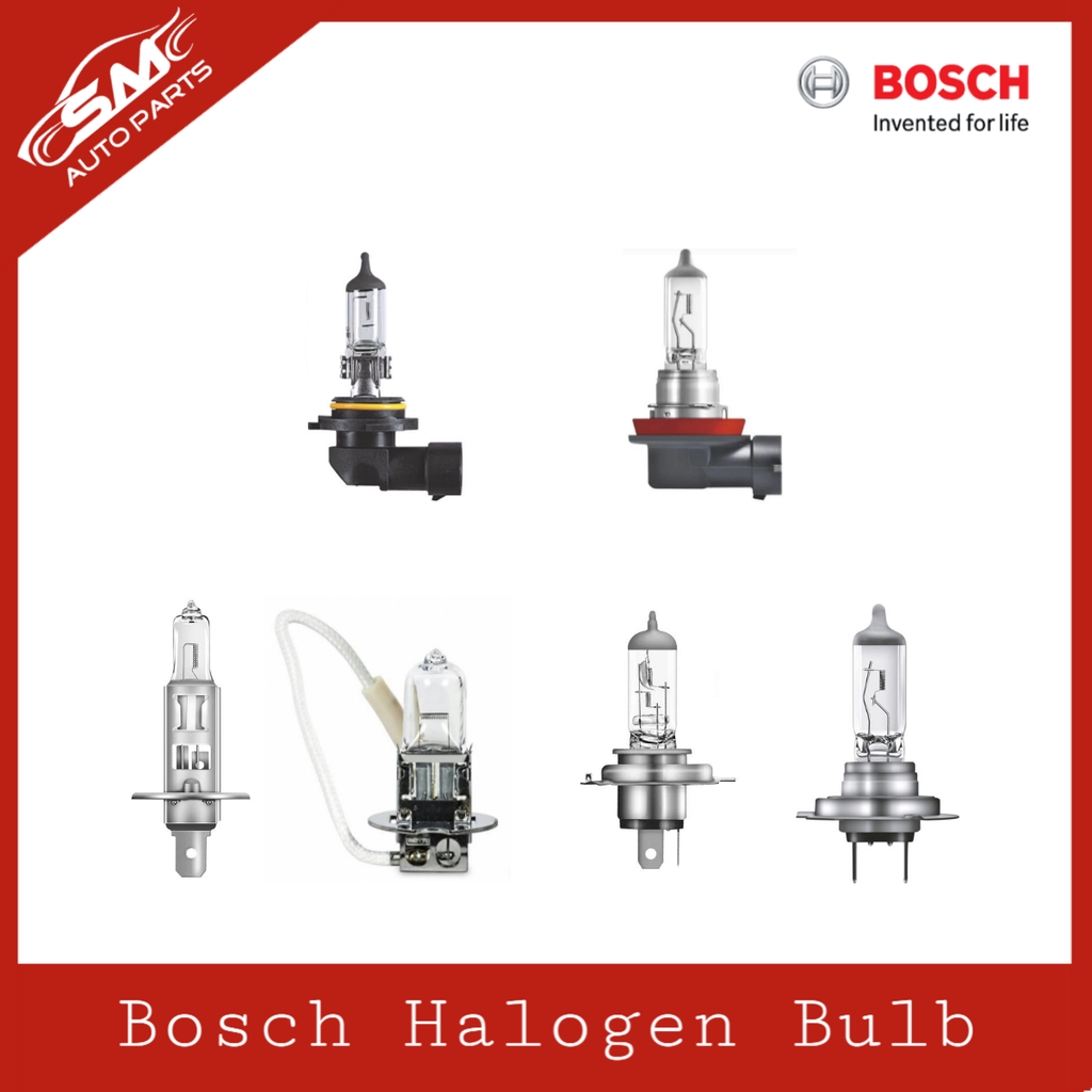 หลอดไฟฮาโลเจน Bosch 12V - H1 / H3 / H4 / H7 / H11 / HB3 / HB4 ( 55W ,100W , 60/55W , 90/100W )