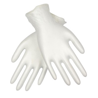 ถุงมือยางไวนิลไม่มีแป้ง L สีขาว (100 ชิ้น) ไมโครเท็กซ์ ถุงมือยาง Powder-free vinyl latex gloves L white (100 pieces) Mic