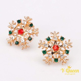 Christmas Jewelry Elk Santa Claus lovely Christmas Snowflake Tree Earrings for Women Chris