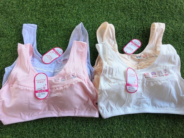 เสื้อในเด็ก first bra เสื้อในเด็กสาว แบบสวม  มีเสริมฟอง พร้อมส่ง ราคา ถูกที่สุด ดีลบีเคเค แกลเลอรีภาพที่ 6