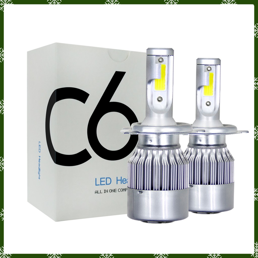 H4 9003 HB2 LED Headlight Bulb Kit 200W 20000LM High-Low Beam Head Fog Bulbs