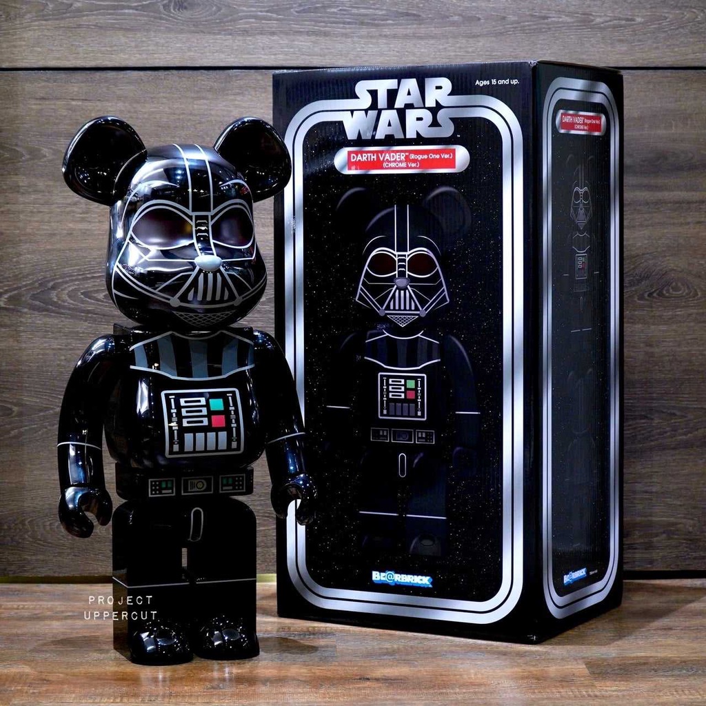 BE@RBRICK 1000% STAR WARS : DARTH VADER (Rogue One Ver.) - Chrome Ver. [New]