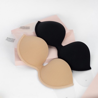 PIDJOOK10-11 Shape Bra บราเก็บทรงแปะข้างใส ด้านข้างเป็นซิลิโคนกาวใส มีฟองน้ำเสริมอกอึ๋ม
