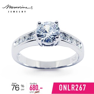 Memorine Jewelry แหวนเงินแท้ 925 ฝังเพชรสวิส (CZ) : ONLR267