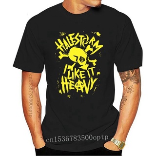 【Available】เสื้อยืดแขนสั้นพิมพ์ลาย Halestorm I Like It Heavy Ver. 1 Hard Rock สองด้าน (สีดํา) S-3Xl