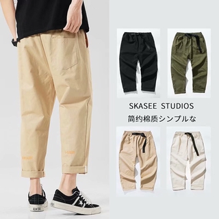 ราคากางเกงลำลอง กางเกงสไตล์เกาหลี กางเกง 5 ส่วน กางเกงทรงกระบอก กางเกงผู้ชาย รุ่น KN33
