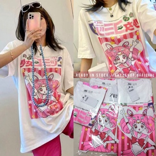 Tag🔖ZARA🔖CHIBI MOON TEE💕เสื้อยืดผ้าคอตตอนแท้💯ลายน่ารักมาก💕