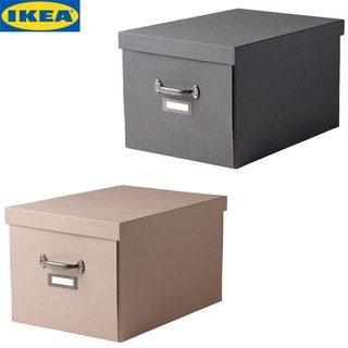 IKEA TJOG ชอก กล่องเก็บของพร้อมฝา ขนาด35x56x30 ซม. กล่องขนาดใหญ่เหมาะสำหรับเก็บของได้หลากหลาย มีมือจับ สะดวกในการดึง