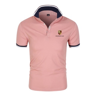 Porsche เสื้อโปโล แขนสั้น สไตล์ธุรกิจ สําหรับผู้ชาย 4 สี ไซซ์ M-4XL 0104