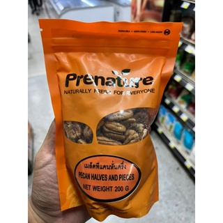 Prenature Pecan Halves 200 g. เมล็ดพีแคนหั่นครึ่ง ขนาด 200 กรัม