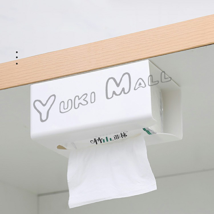 Yuki กล่องทิชชู่ติดผนัง มีแผ่นกาวติดยึดผนัง ไม่ต้องเจาะผนังWall Mounted Tissue Box - รูปที่ 3