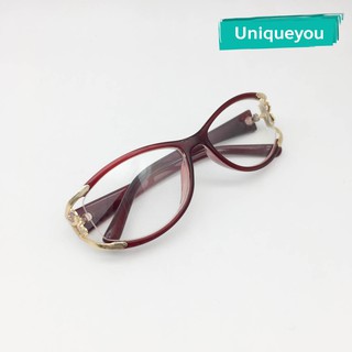 UniqueYou แว่นสายตายาว รุ่นขายดี สวย เลนส์ชัด แถมผ้าและถุงผ้า แว่นอ่านหนังสือ 8038red