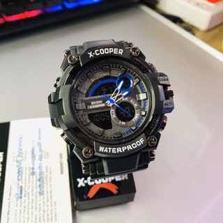 X-cooper แท้100% นาฬิกาข้อมือ ชาย สายยาง รุ่น CP-80111 GQ ดำน้ำเงิน