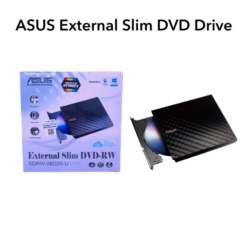 Asus External Slim DVD Drive รุ่น SDRW08D2SU LITE (DVDRW) ดีวีดี