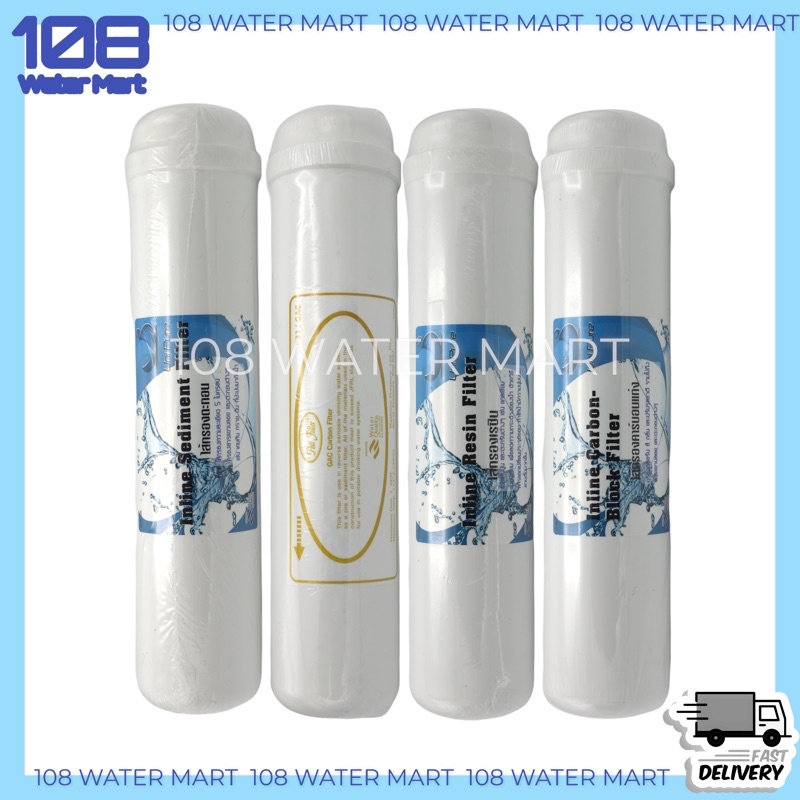 ไส้กรอง 4 ขั้นตอน และ 5 ขั้นตอน Unipre Minerlizer อินไลน์ แขวนผนัง (GAC จะเป็นยี่ห้อ Pett) ราคา ถูกที่สุด ดีลบีเคเค