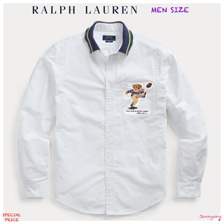 RALPH LAUREN CLASSIC FIT KICKER BEAR SHIRT ( MEN SIZE )