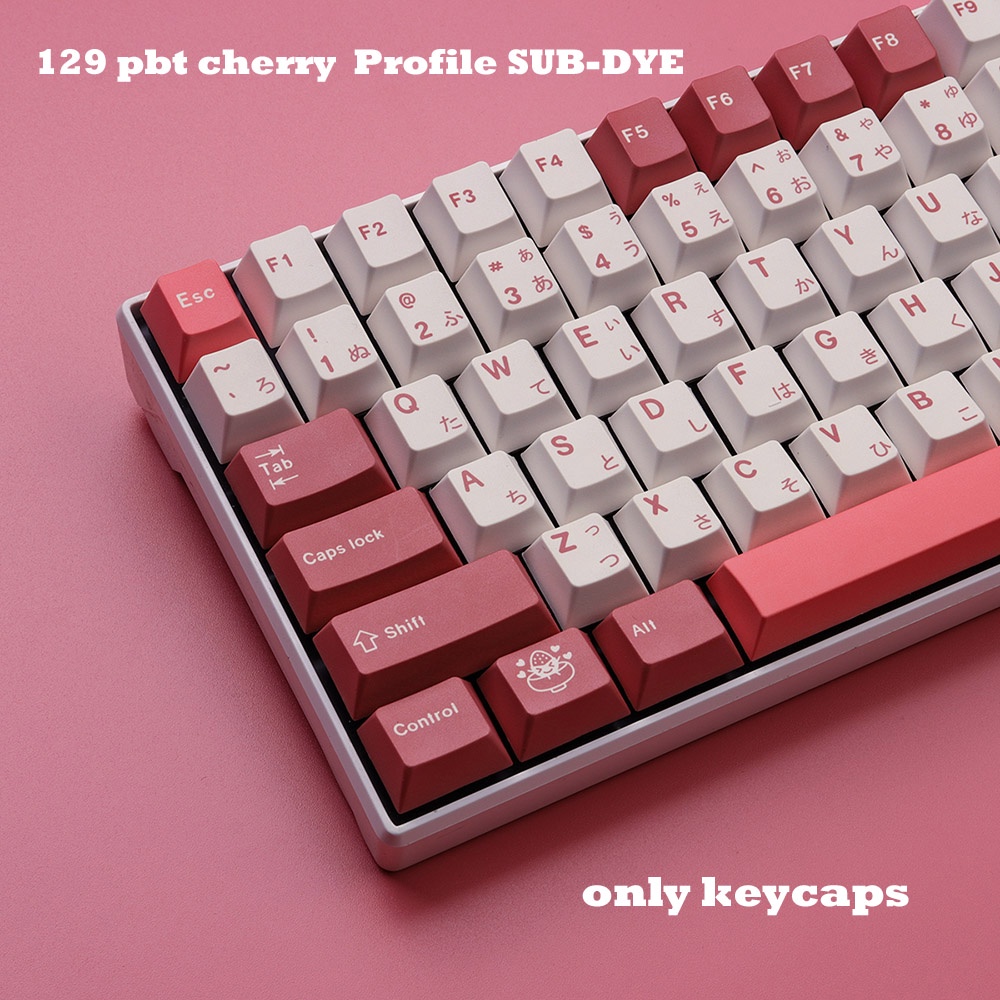 Cherry Keycap Pbt 130 คีย์สําหรับ GMK Daifuku Cherry MX Mechanical Keyboard