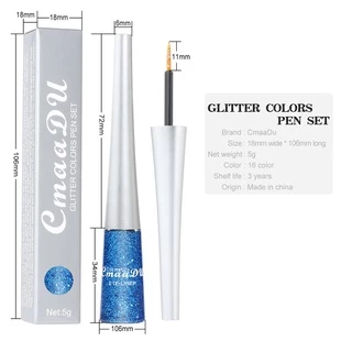 Cmaadu อายไลเนอร์ เนื้อลิขวิด กลิตเตอร์ กันน้ํา 16 สี