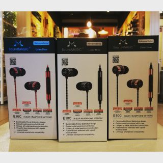 Soundmagic E10C มีไมค์และปุ่มเพิ่มลดเสียง ของแท้ รับประกันศูนย์ไทย สายเกลียวแข็งแรง เบสหนักแน่น ฟังสนุก ราคาประหยัด