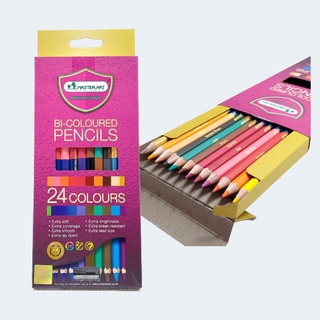 ดินสอสีไม้มาสเตอร์อาร์ต#สีไม้มาสเตอร์อาร์ต 24 สี 12 แท่ง 2หัว