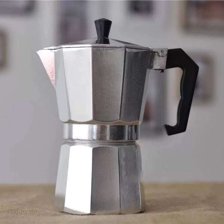 กาต้มกาแฟสดเครื่องชงกาแฟสด แบบปิคนิคพกพา ใช้ทำกาแฟสดทานได้ทุกที อลูมิเนียม 6 Cup/ 9 Cup