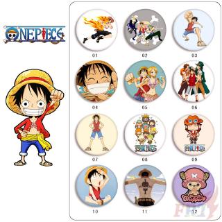 เข็มกลัดคอสเพลย์ one piece ขนาด 58 มม. จํานวน 1 ชิ้นสําหรับกระเป๋าเป้สะพายหลังเสื้อผ้า (12 แบบ)