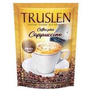 ทรูสเลน คอฟฟี่พลัส Truslen Coffee Plus Cappucino กาแฟคาปูชิโน่ กระตุ้นขับถ่าย ขจัดสารพิษ 17 กรัม  8 ซอง