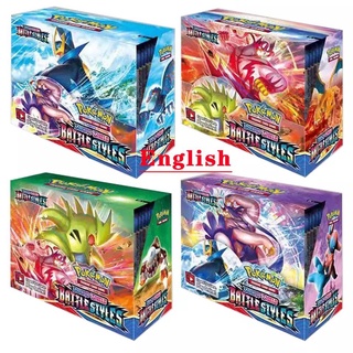 【พร้อมส่ง】การ์ดโปเกมอน Tcg: Sword &amp; Shield Darkness Ablaze Booster Box ของสะสม 324 ชิ้น