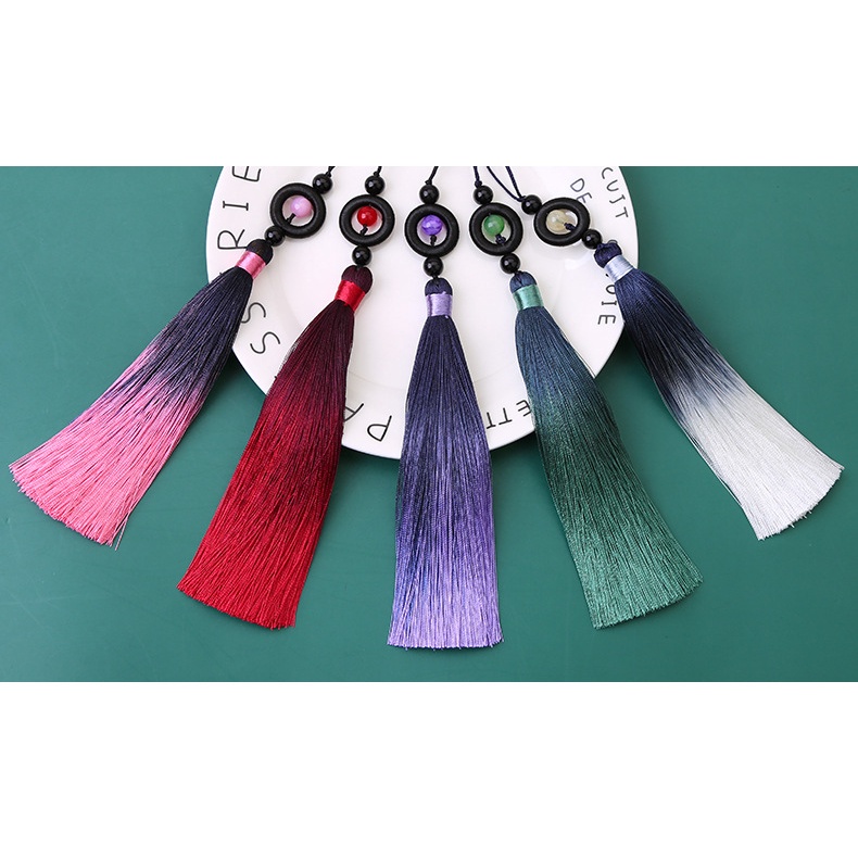 16เซนติเมตรโพลีเอสเตอร์ผ้าไหมพู่ผ้าฝ้ายที่มีสีสันพู่ตัดสําหรับจักรเย็บผ้าผ้าม่านอุปกรณ์เสริม - รูปที่ 6