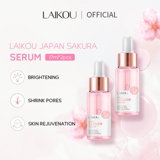 Laikou  Cherry blossoms เซรั่มบํารุงผิวหน้าสูตรซากุระ 2 ชิ้น.